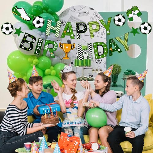 Image of Rozi Decoration Football Theme Happy Birthday Banner Decoration for Kids, Girls, Boys, Football Lover Decoration / Happy Birthday Decoration Football Theme Pack of 1 Banner