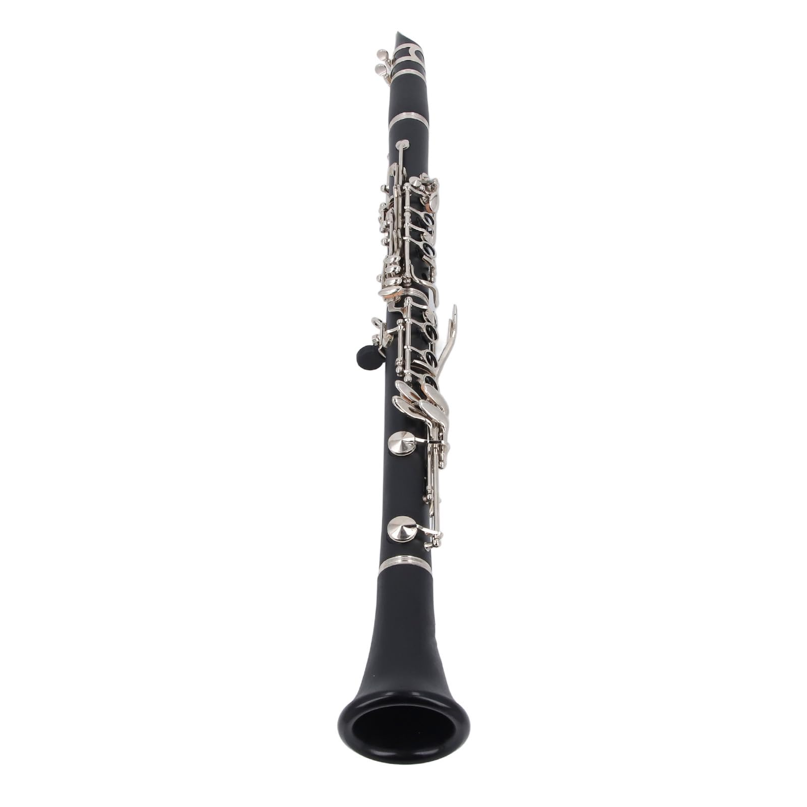 Clarinete Bb Instrumento de Clarinete Plano B Profesional de 17 Teclas con Lengüetas Paño de Limpieza Bolsa Portátil para Principiantes Estudiantes Músicos