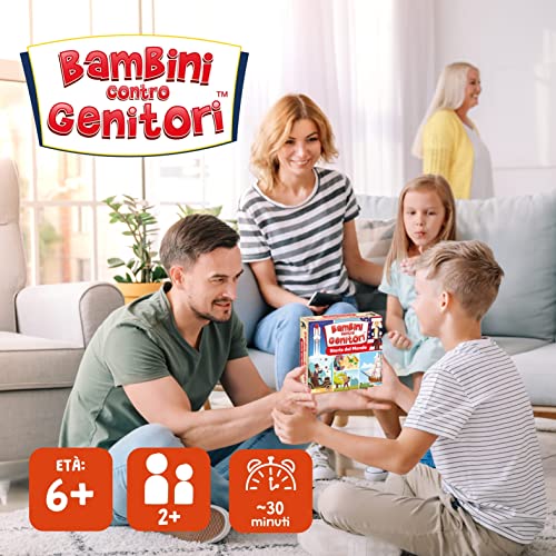 Giochi di Società per Bambini Gioco Educativo Quiz Gioco da Tavola per Famiglie Bambini contro Genitori Storia del Mondo 6 Anni