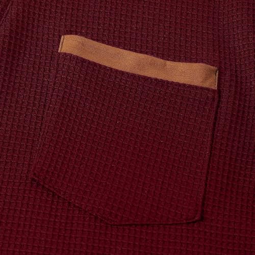 RTRDE Men's Golf Sweatshirts, Long Sleeve Waffle Knit Casual Workout Pullover Sweaters with Pocket, M-3XL3