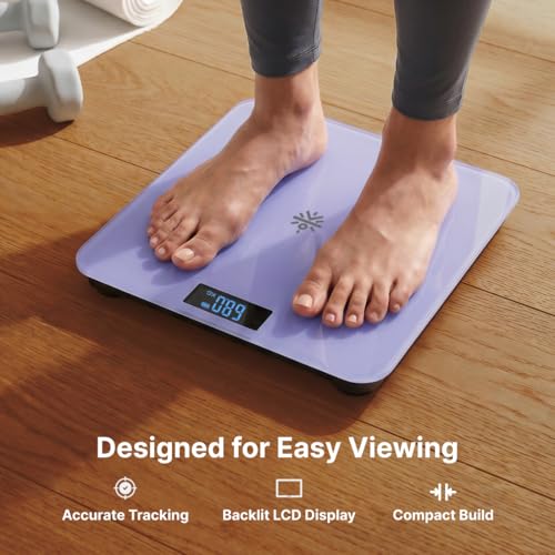 Image of Cult Active body Weighing scale, LCD display, Weight Machine, 180 Kg, Batteries included, Tempered Glass Platform, Ideal for Home Use, Purple.