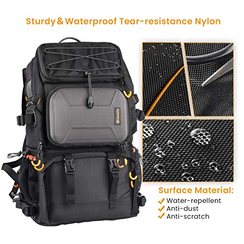 TARION 27L Extra Large Camera Backpack - 2 in 1 Professional Camera Bags for Photographers with 15.6" Laptop Compartment & Waterproof Raincover & Tripod Holder (PB01) by TARION - Image 8