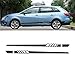 ZZMOQ pour Seat Leon MK3 MK2, pour Ibiza 6J 6L, 2 pièces Voiture Longue Bande latérale Autocollants Auto Vinyle Film décalcomanie Voiture Tuning Accessoires