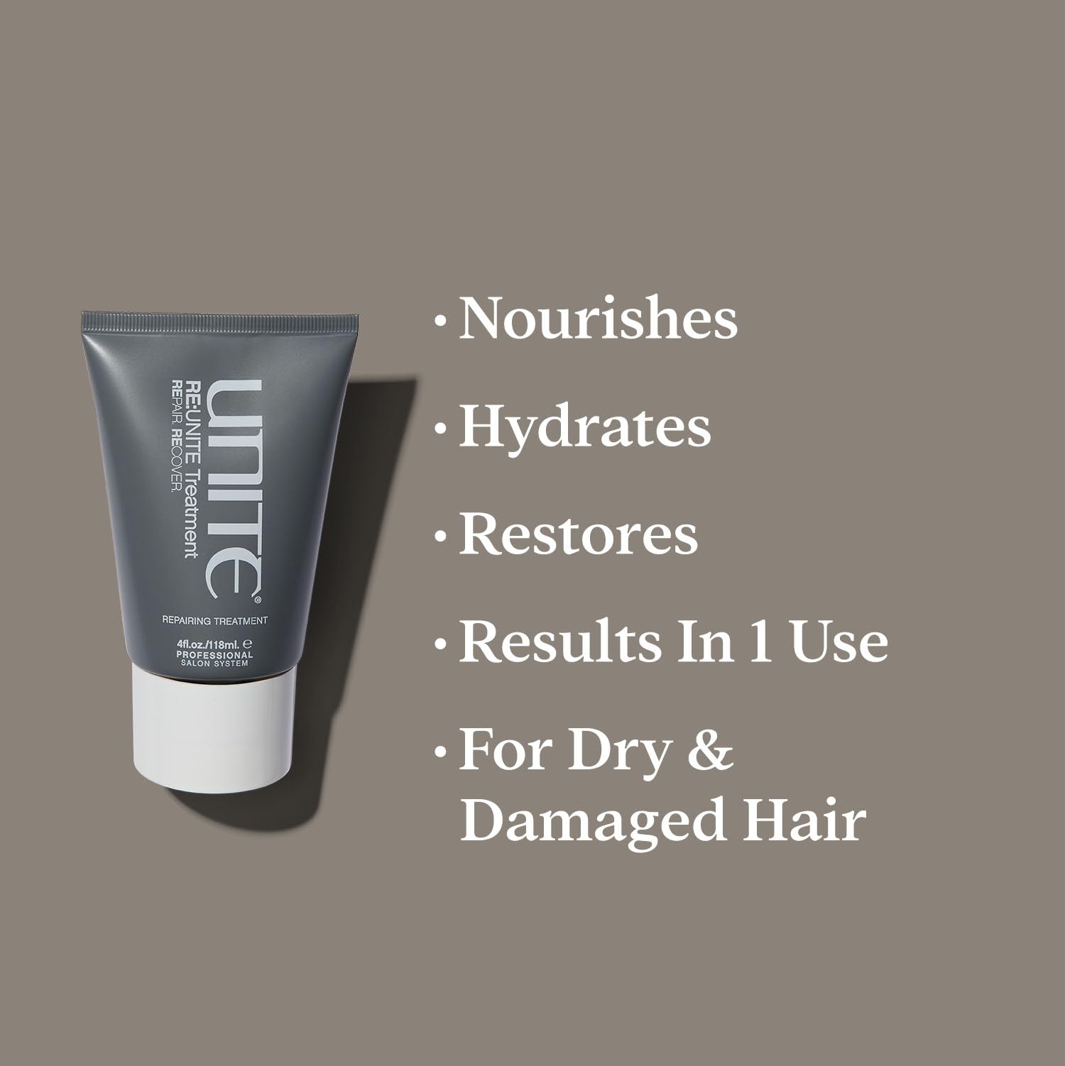 UNITE Hair – RE:UNITE Treatment – Strengthening & Reparative Treatment for Damaged or Over-Processed Hair – Restores Strength, Softness & Elasticity – Vegan & Paraben-Free, 4 Oz