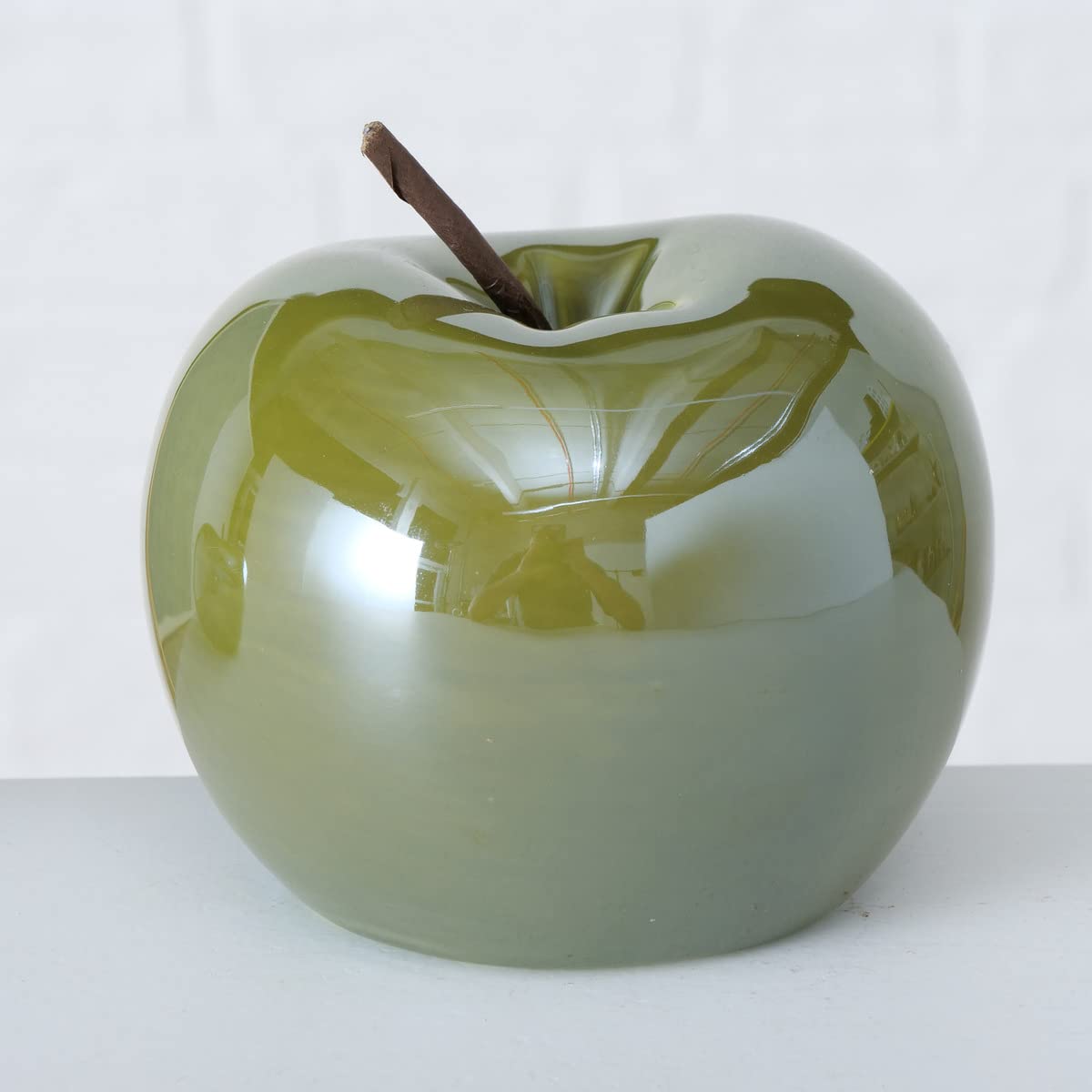 Boltze Dekoracja jabłko Perly (2-częściowy zestaw, do dekoracji/pomysł na prezent, dekoracja do kuchni/salonu/jadalni, dekoracja stołu wysokość 7-9 cm) 2013536