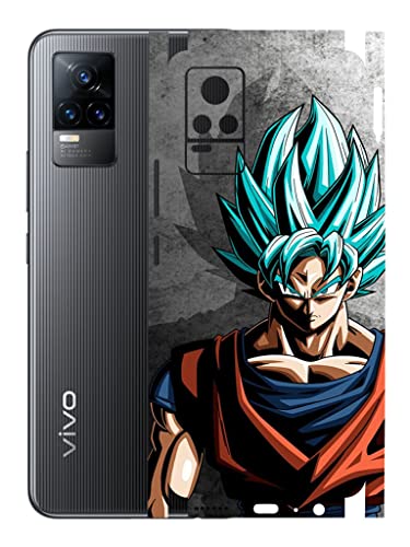 Image of AtOdds - Vivo Y73 Mobile Back Skin Rear Screen Guard Protector Film Wrap (Coverage - Back+Camera+Sides) (Goku)