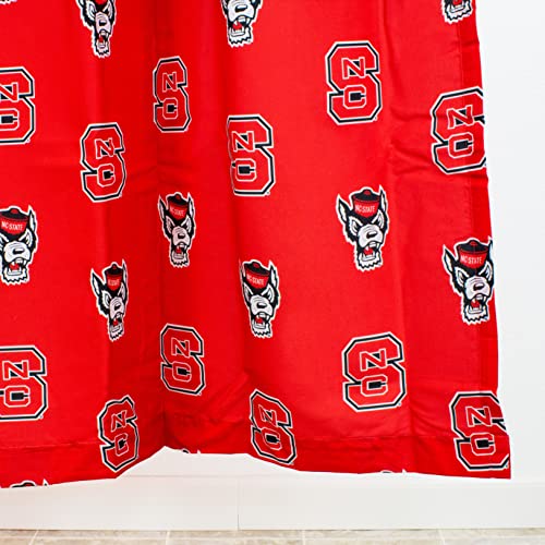 Image of College Covers Everything Comfy North Carolina State Wolfpack Bright and Colorful Shower Curtain Cover, 70 inch x 72 inch