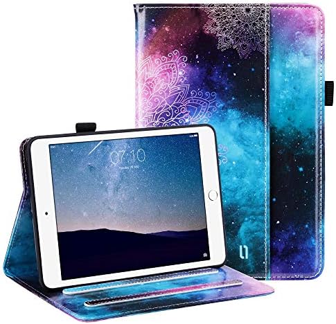 ULAK iPad Mini 2 Case, iPad Mini Case, iPad Mini 3 Case, iPad Mini Retina Case, Premium PU Leather Multi-Angle Viewing Folio Smart Stand Cover for iPad Mini 1/2/3, Auto Wake/Sleep (Mandala Flower)