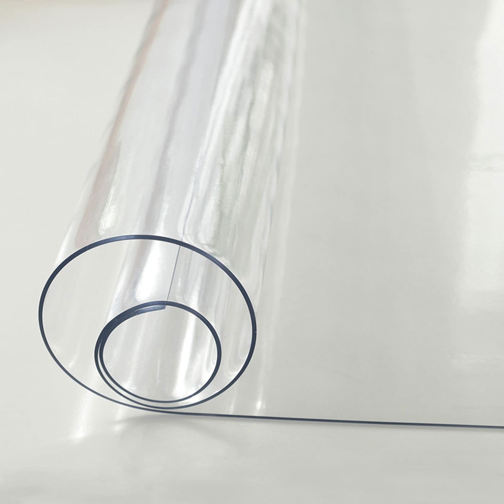 Protezione da tavolo trasparente Tovaglia in plastica Copri scrivania, Cuscinetti protettivi antiscivolo Copri tavolo rettangolare in vinile, Tappetino da scrivania in PVC da 2 mm, Anti-scottat