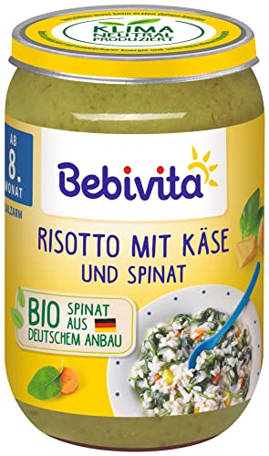 Bebivita Menüs ab 8. Monat Risotto mit Käse und Spinat, 6er Pack (6 x...