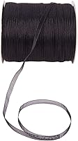 Vista 3 de KISSITTY Cinta de organza transparente de 500 yardas de 1/4 de pulgada, cinta decorativa para manualidades, cintas negras para envolver regalos