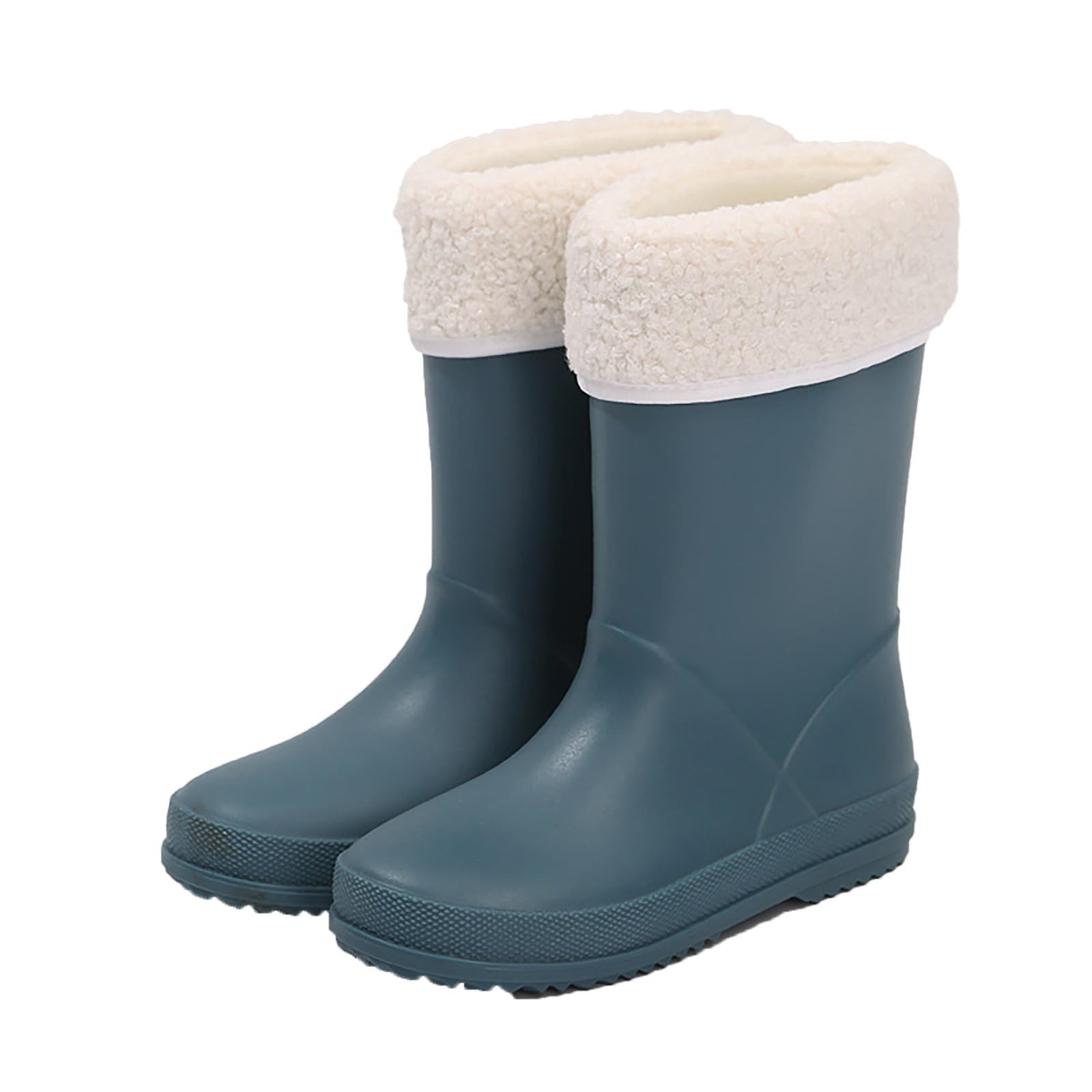 Générique Stivali da pioggia leggeri per Ragazze con suola antiscivolo Morbide Scarpe impermeabili Bambini rivestimento Cotone misto ideale bambino ragazzo