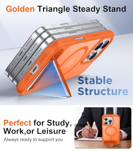 Image of Magnetic Compatible with iPhone 16 Pro Case, [Built-in Invisible Kickstand][Compatible with MagSafe][Military Grade Shockproof] Slim Translucent Matte Phone Case for iPhone 16 Pro 6.3 inch