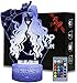 Lampada da tavolo con illusione 3D, 16 colori che cambiano luce notturna con telecomando, regalo di compleanno per ragazzi famosi Rapper/cantante Billie Eilish