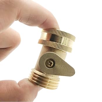 3 Pack 3/4" Brass Garden Hose Shut Off Valve,1-Way Restricted-Flow Water Shut-Off, Fits 3/4 Inch Hose Connector
