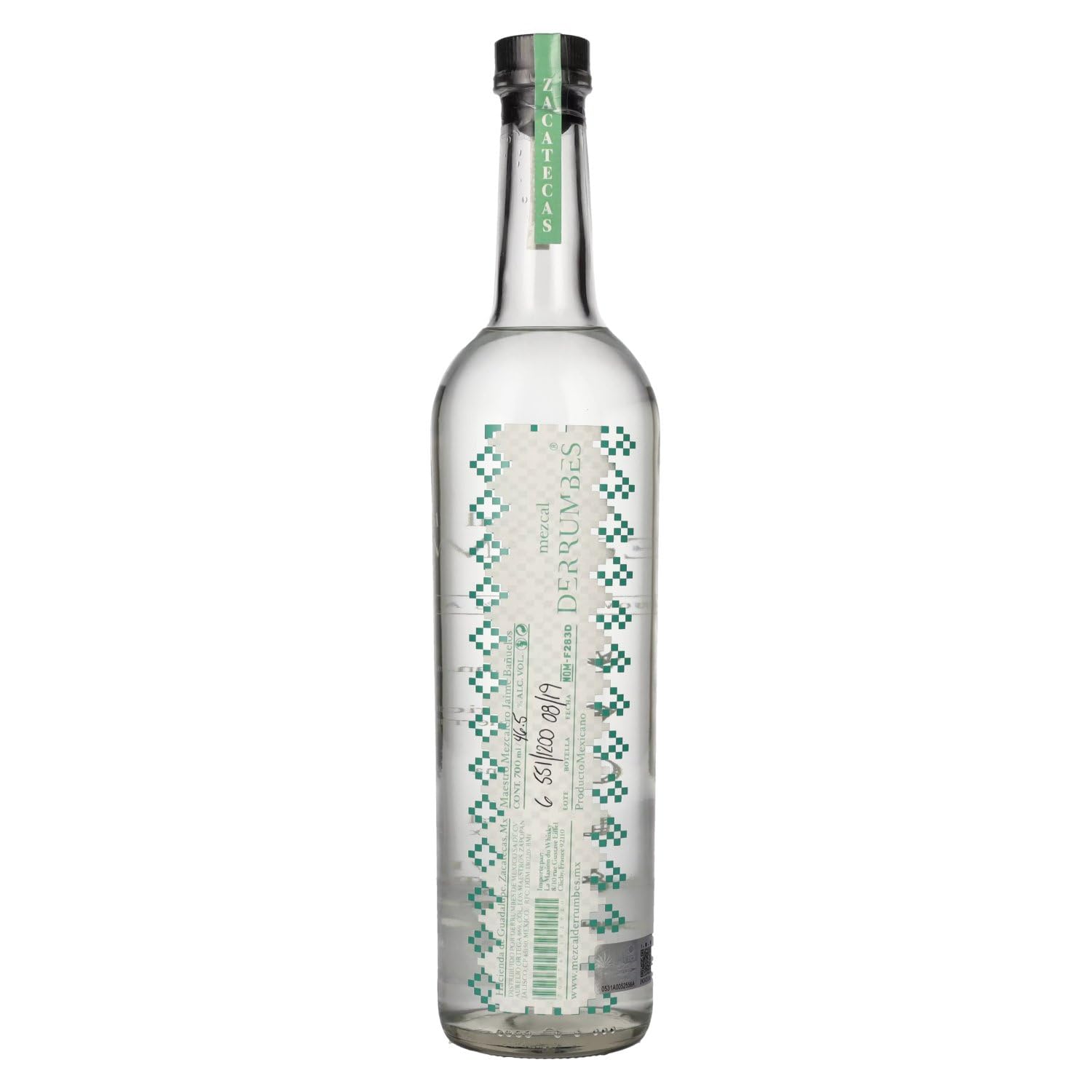 Derrumbes Mezcal ZACATECA Joven Agave LOTE 2 Tequila, (1 x 0.7 l)