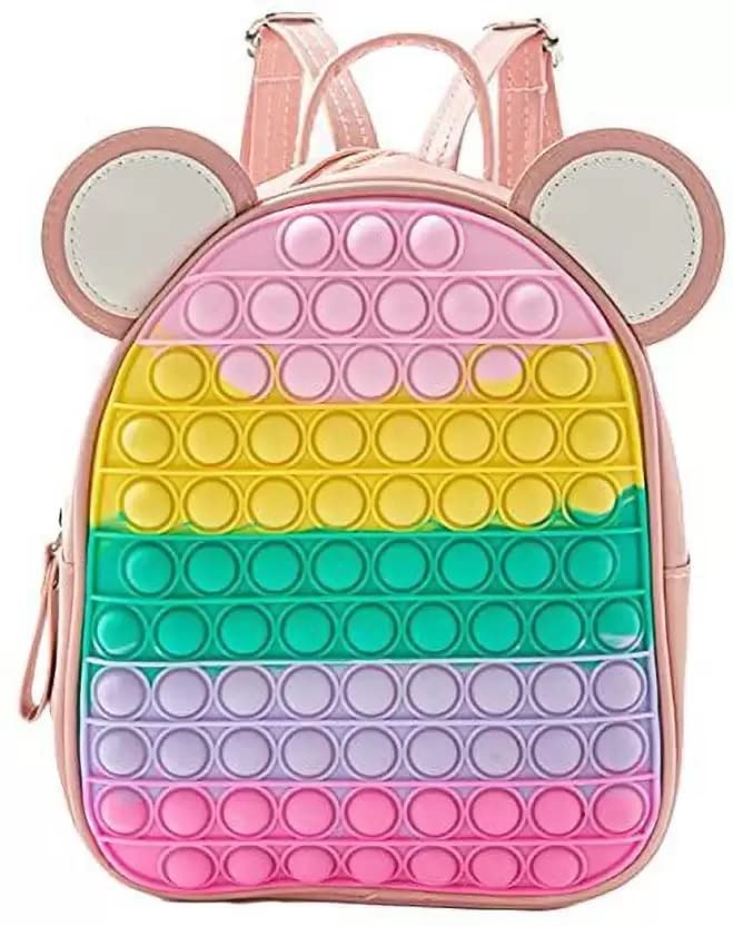 QBLYN Pop Fidget Backpack for Girls Pop Purse Shoulder Bag Pop Toy Party Favors Fidget Bag Gift for Kids School Birthday Party