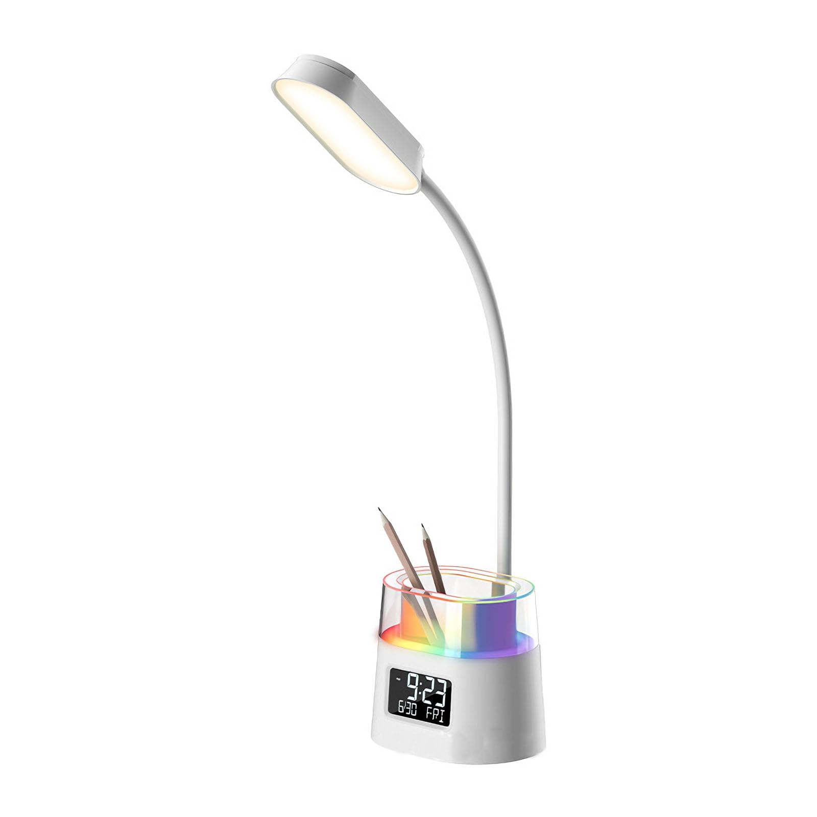Kaeltsyn USB Foldable LED Desk Lamp with Touch Control Timer Automatic Off and Integrated Pen Holder for Efficient Workspaces Desk Lamp