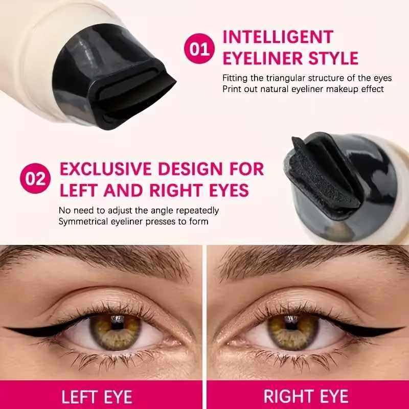 Delineador de ojos plegable con sello y lápiz gel miniatura 6