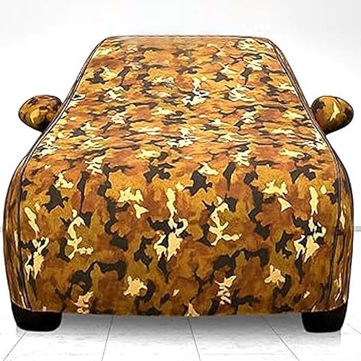 Image of Car Cover for Swift All Model & Years (2015-2025) 100% Waterproof with Mirror Pockets, Triple Stitched Bottom Elastic Dustproof Full Body Protection (Heat & UV Resistant- Jungle