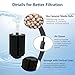 DVHEY Aquarium Sponge Filter with Ceramic Media and Bubble Diffuser Ultra Quiet Fish Tank Filters fit Breeding Fry Betta Shrimp Fish Tank
