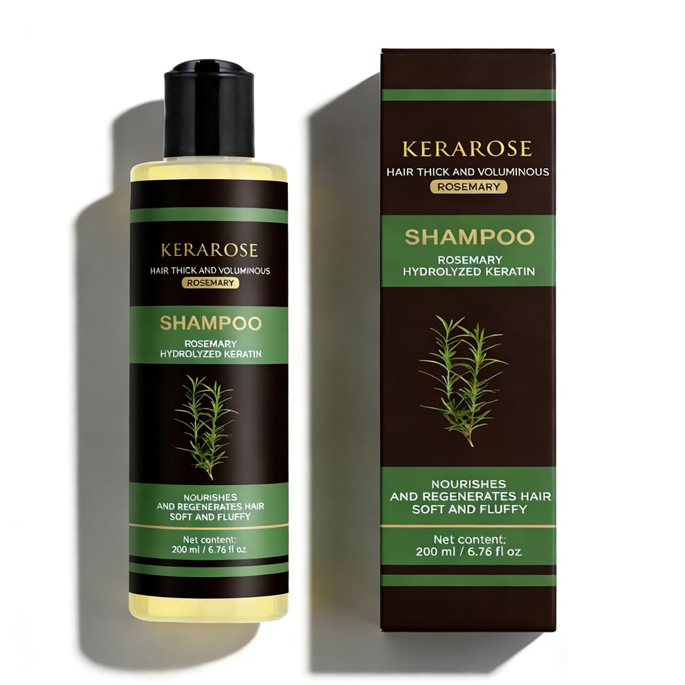Rosemary Hair Growth Shampoo Natural Thickening & Strengthening Shampoo with Hydrolyzed Keratin and natural extract of rosemary 200ml 8.8Floz
