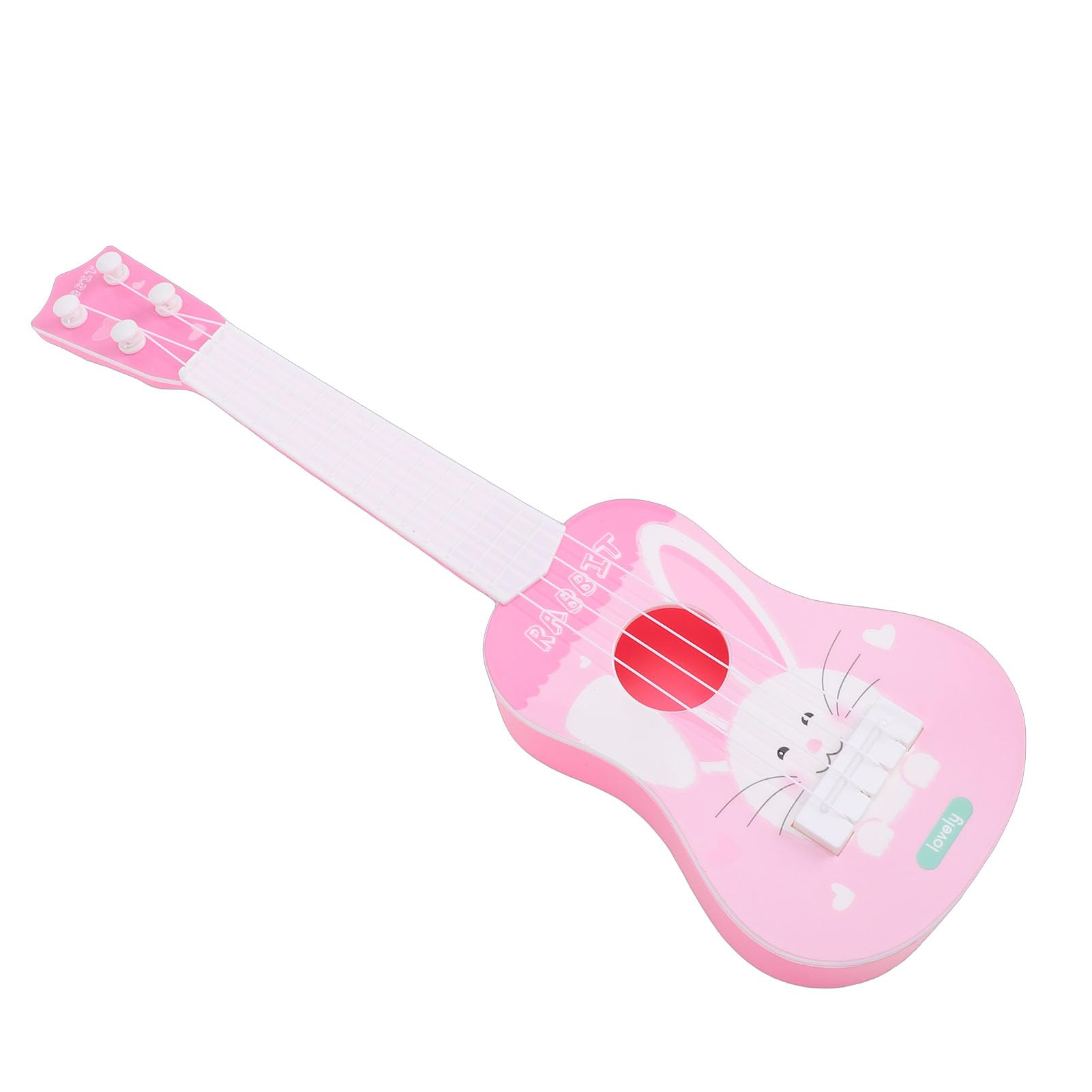 Cryfokt Interactive Ukulele Guitar Toy for Children Cooperative Play Cognitive Development Lightweight Portable (Pink) — view 2