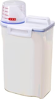 QANYEGN 2kg Rice Airtight Storage Containe, Grain Storage Container, Food Flour Bin, Pet Dog Cat Food Dispenser with Lid(Transparent color)