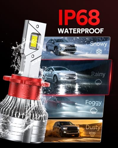 Image of Torchbeam D4s HID Bulbs, 60000LM Brightness 6000K Cool White, Easy Plug and Play Installation, IP68 Waterproof Lights for SUV, Off Road Vehicles, Pack of 2