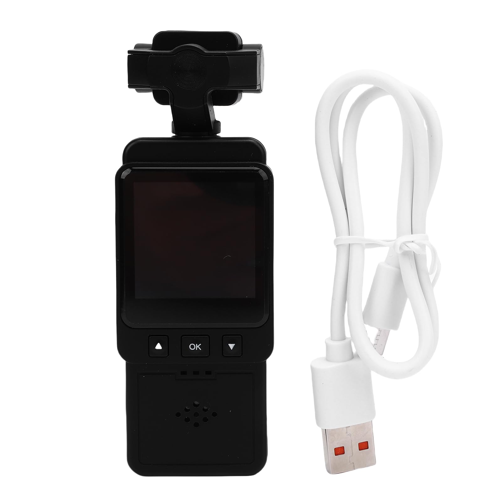 Tosuny Cámara de Acción Portátil, Videocámara de Bolsillo WiFi 1080P con Lente Rotatable de 360​​°,Detección de Movimiento, Pantalla LCD, Cámara Desgastada con
