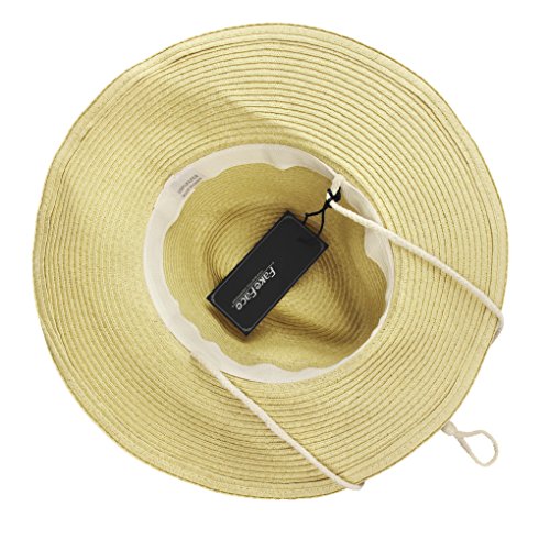 Mens Wide Brim Sun Straw Hat Roll Up Floppy Packable Fedora Hat With Adjustable Chin Cord Strap Straw Cowboy Hat Foldable Sun Uv Protection Beach Cap Western Newsboy Hat Upf50+ Sun Hat (Beige) #TOP5