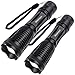 Ultra-Bright LED Flashlight, Wsiiroon CREE XML-T6 LED Flashlight, Zoomable, IP65 Water-Resistant, Portable, 5 Light Modes for Indoor and Outdoor Use, 2 pack (Batteries Not Included)
