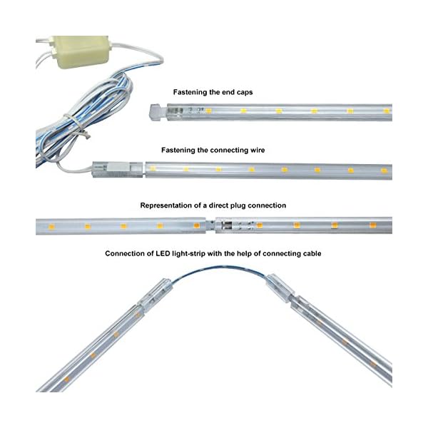 4 x 30cm Plug in LED Blue Under Kitchen Cupboard Cabinet Strip Lights - Image 7