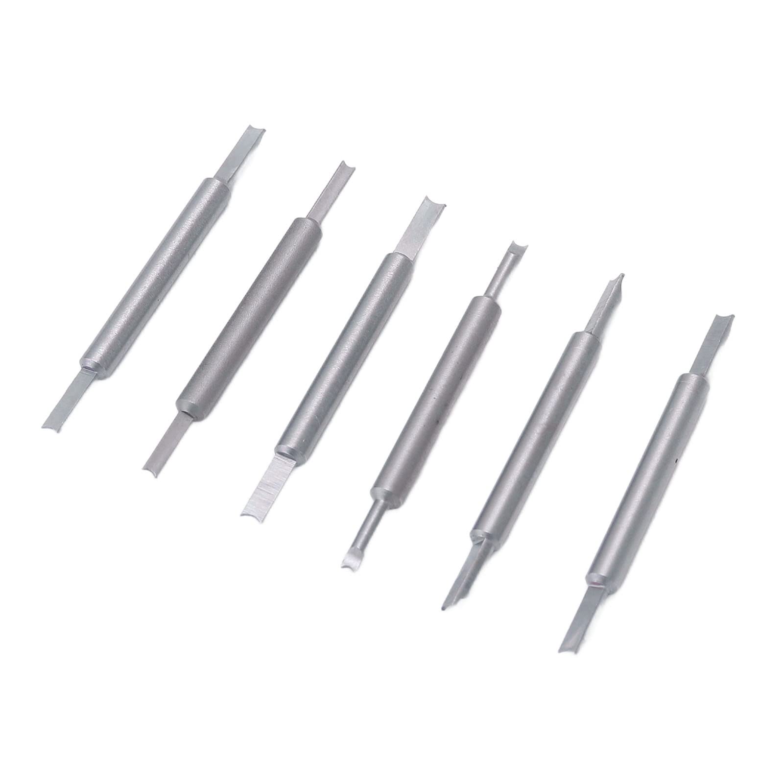 Pince à barrettes de montre avec 6 embouts, outil de retrait de bracelet de montre en alliage d’aluminium, forme en V, pour un réglage rapide de la sangle et un remplacement des ba (Bleue)