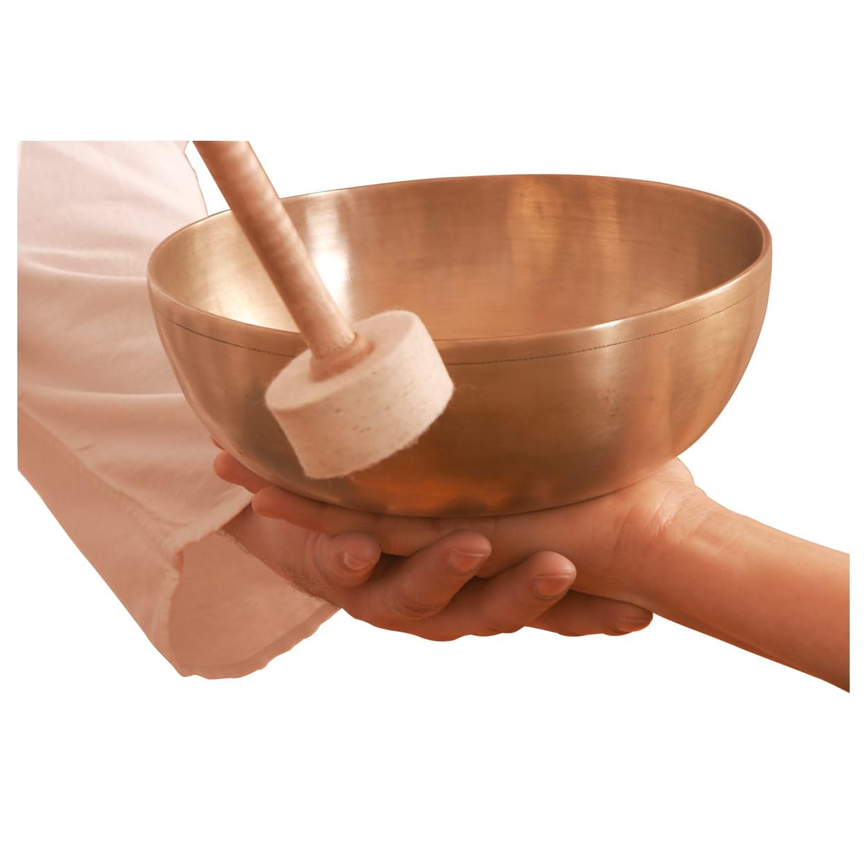 Peter Hess Klangschale Gelenk- und Universalschale, 21 cm, 900-1000 g - Original für Klangtherapie, Yoga & Meditation, inkl. Schlägel
