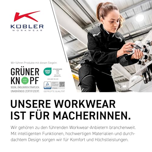 KÜBLER Workwear | KÜBLER ACTIVIQ Arbeitsdamenhose | schwarz/pink | Größe 38