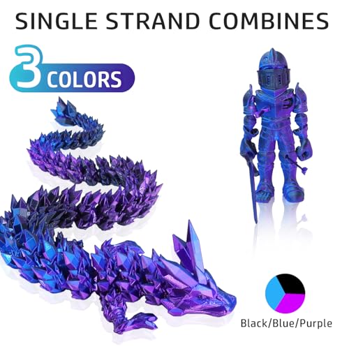 Image of LOVOON 3D PLA Printer Filament 1.75mm, Silk Tricolors PLA Blue /Black /Purple, Magical Multicolor Changing by Angle 3D Printing Filament, Filament Pla Fit Most 3D Printer& 3D Pen, 1kg(2.2lbs) /Spool