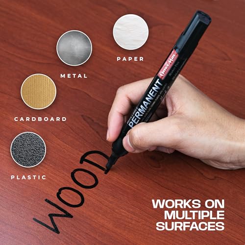 Image of Soni Officemate Permanent Marker Ink -15ml | Pack of 4 (Black)| Quick-Dry, Smudge-Free, Long-Lasting | Eco-Friendly
