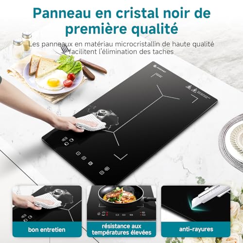 Plaque à induction AMZCHEF gain de place pour grands plats - 7