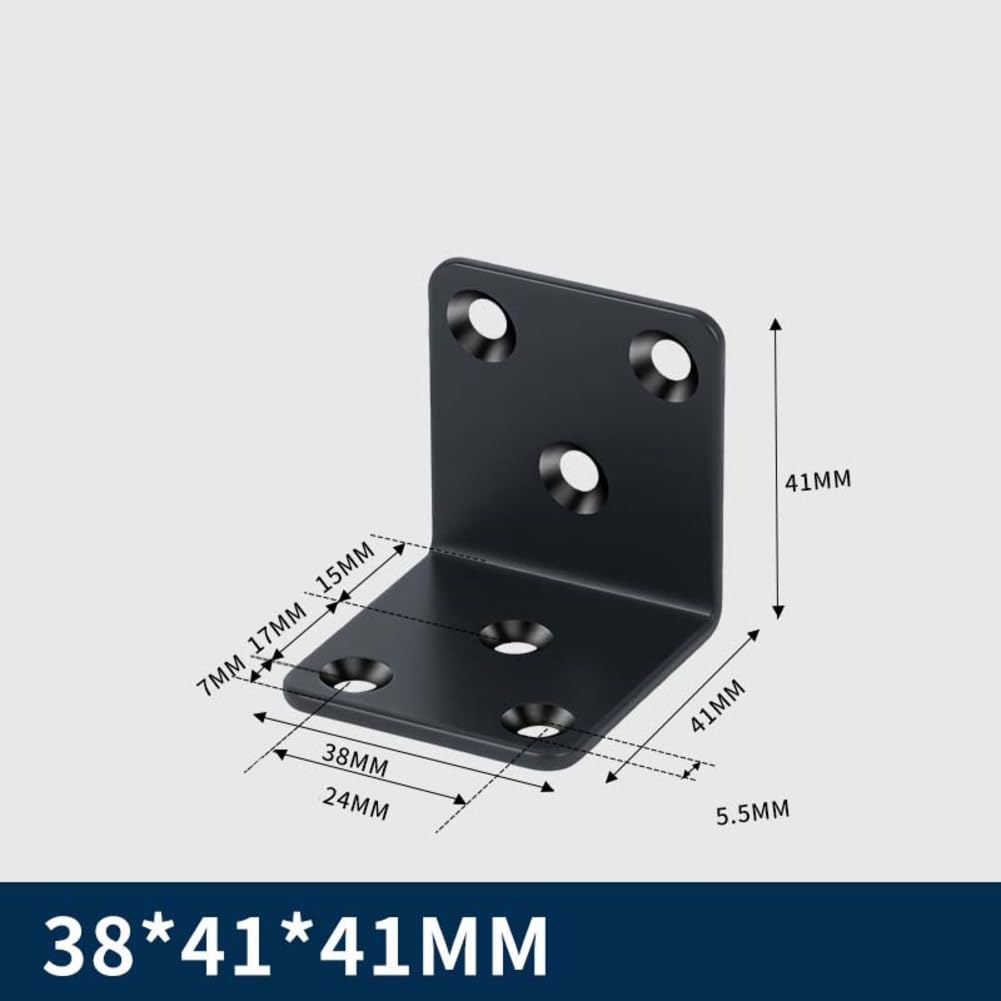 Winkelverbinder 38 * 41 * 41mm Befestigungswinkel Edelstahl Eckwinkel rechtwinklige Halterung eckstrebe Regalstütze Lochplattenwinkel lochwinkel Metallwinkel eckhalterung Winkelstütze