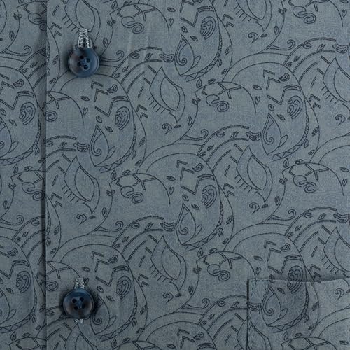 Image of 7-DAYS Men's Premium Formal Printed Shirt - 100% Cotton, Regular Fit, Full Sleeves, with Pocket - Stylish for Special Occasions.
