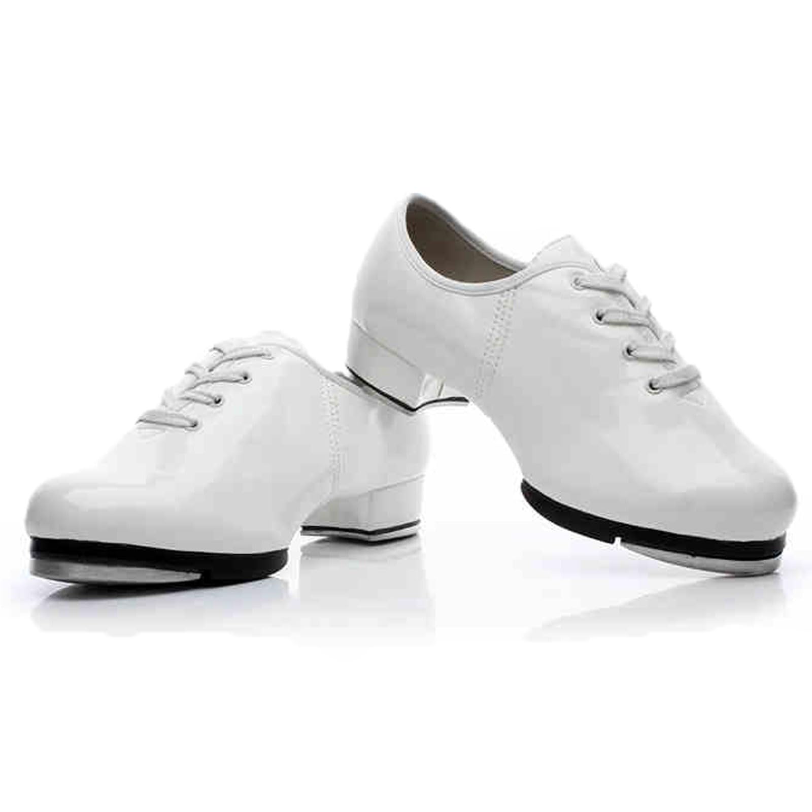 Kraftpaid Tap Dance Shoes,tap Shoes,Women's Tap Shoe,kids Tap Shoes,Mens Tap Shoes,Low Heel PU Tap Shoes,Tic Toe Tap Shoe Dance,Tap Shoes With Lace-up Soles,Stability,for Toddlers Beginner