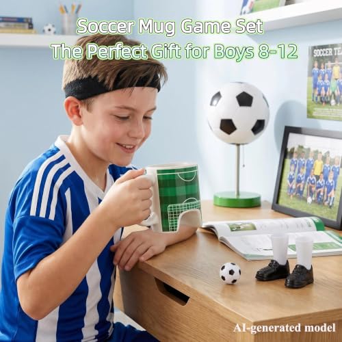 Set de Tazas de Fútbol con Pelota y Zapatillas de Dedos miniatura 2