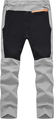Miniatura 10 de TBMPOY Pantalones cargo de senderismo para hombre ligeros impermeables de secado rápido pantalones de montaña pesca camping