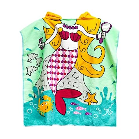 Jagowa Kids Hooded Towel Poncho for Beach Cover
