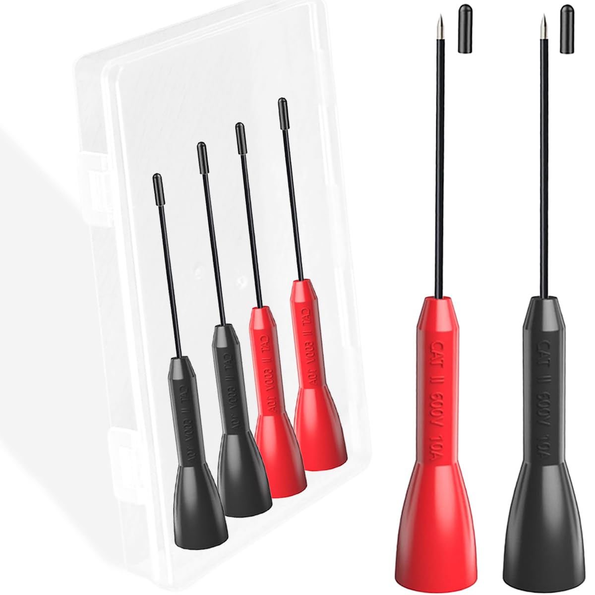 Multimetr 2 mm sonda testowa 600 V/10 A, przedłużona igła do testowania igieł do przekłuwania igły do przekłuwania przewodów Tl71 Tl75, do testów elektrycznych