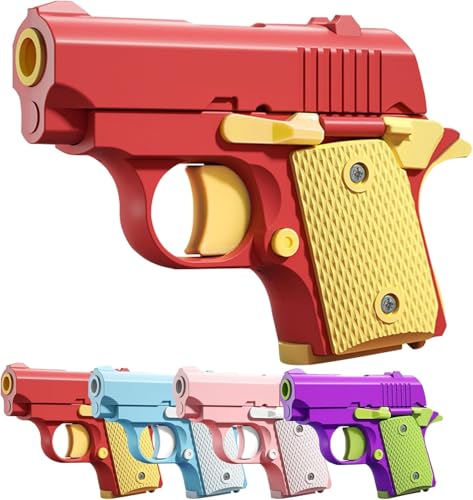 YJWZ Pistola Juguete,Fidget Toys Adultos,Blaster Pistola Balas Goma Espuma,Fidget Toy,Fidget Toys Antistress,Juguete para el Estrés | Juguetes para Adultos con Ansiedad, TDAH y Niños | (Rojo)