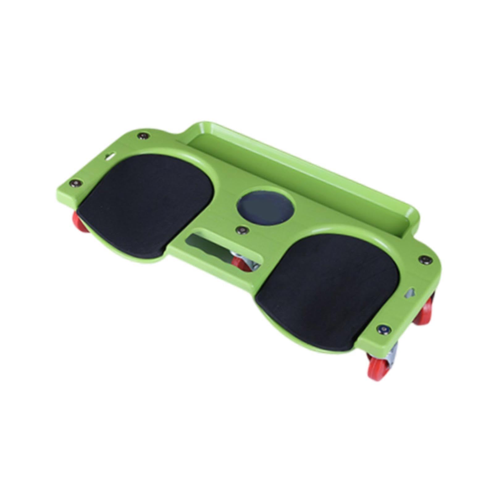 Rolling Knee Creeper Knierollbrett Bodenarbeitsunterlage Werkzeugspeicher Aus Langlebigem PP Material mit 5 Rollen für Montagearbeiten Garagennutzung, GrÜn