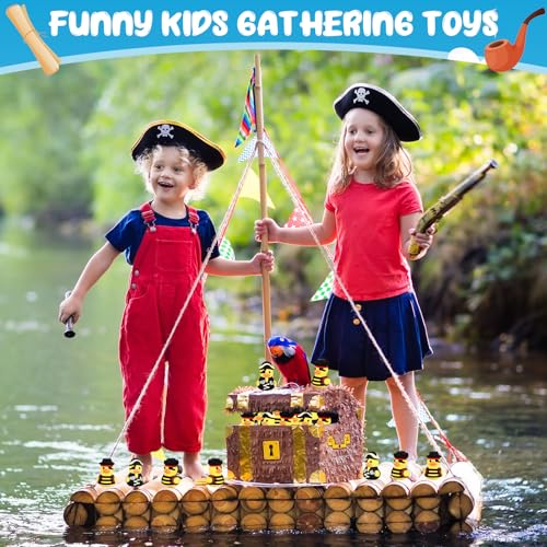 Image of Gejoy 50 Pcs Mini Pirate Rubber Ducks Small Assorted Cruise Duck Figurines Bulk for Ducking Party Favors Halloween Carnival Supplies Baby Shower(Pirate)