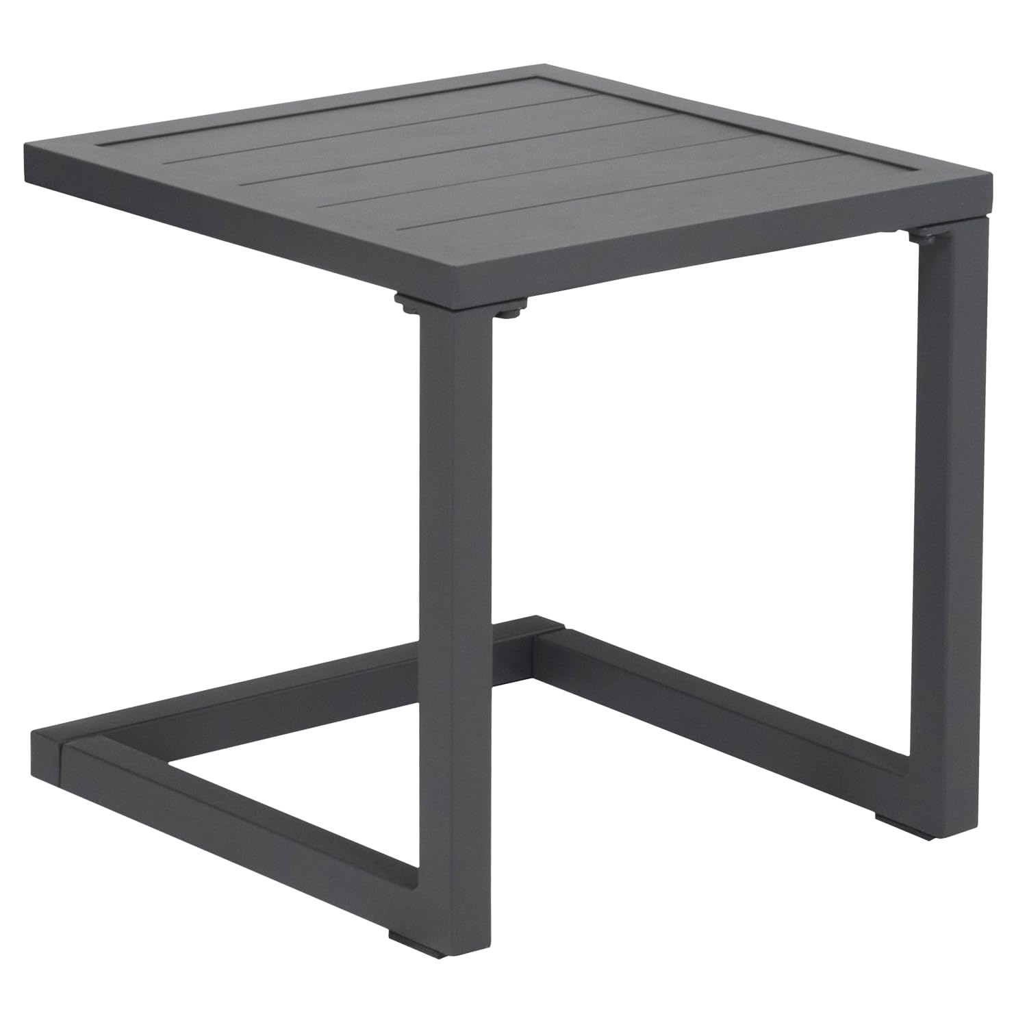 Happy Garden Mesa Auxiliar Barbados de Aluminio Gris Antracita